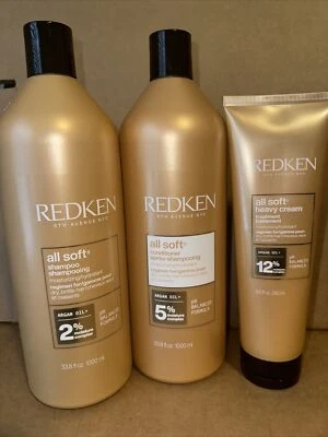 Redken All Soft Shampoo and Conditioner Liters + Heavy Cream Treatment NEW!!! - Image 1 of 4