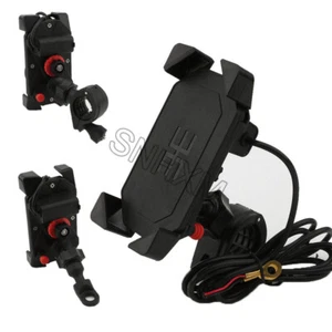 Motorcycle Cell Phone Holder USB Charger For Suzuki Hayabusa GSXR600 750 1000 - Imagen 1 de 8