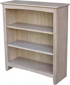 , Shaker Solid Wood Bookcase, 2 Adjustable Shelves, Solid Real Wood, Sturdy Para - Picture 1 of 10