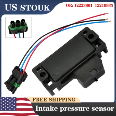 Sensor MAP de presión absoluta colector 16040749 con cable para GM 3-Bar 12223861 Foto 1 de 4