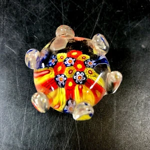 Vintage Millefiori Glass Paperweight ~ 1" x 1.5" - Bild 1 von 7