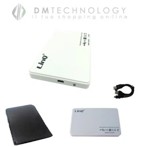 BOX ESTERNO PER HD 2,5 SATA USB 2.0 AUTOALIMENTATO+CUSTODIA E CAVO LINQ SA-2505B - Foto 1 di 3