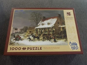 Breaking Up Of A Country Ball Cornelius Krieghoff 1000 Piece Cobble Hill Puzzle - Picture 1 of 1