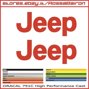 KIT 2 ADESIVI JEEP SCRITTA mm.300 x 120 - STICKERS AUFKLEBER PEGATINAS DECALS - Imagen 1 de 1