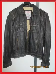 Camp David Luxus Lederjacke Vintagejacke Used Look Gr 52 nur 3-4 mal getragen - Bild 1 von 12