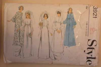 (1972) Style 3921 Sewing Pattern Ladies Wedding Bridesmaid Evening Gown Dresses - Image 1 of 4