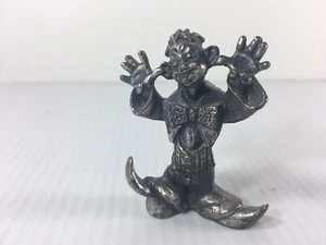 Estatuilla miniatura de peltre circo payaso en botas de vaquero estatuilla - Imagen 1 de 12