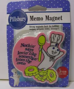 Pillsbury Doughboy 1992 Magnet Nothin' Says Lovin' - New on Card - Picture 1 of 3