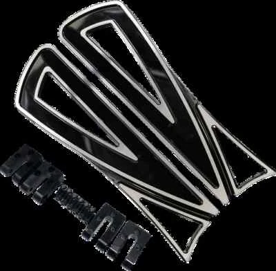 Covington Driver Floorboards Ripper Gloss Black Heritage Softail Classic 88-17 - Image 1 of 3