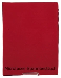 Spannbetttuch Spannbettlaken Spannbettbezug aus Microfaser Jersey 100x200 rot  - Bild 1 von 1