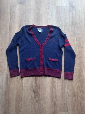 Cárdigan de Colección EE. UU. Polo ASSN Azul Rojo Rayas Náutico Unisex Talla Grande Foto 1 de 4