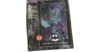 Vintage Batman Returns Poster Puzzle 300 Piece 2x3 Feet Extra Large Golden 1990s - Picture 1 of 3