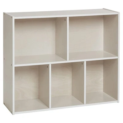 Streamline 5-Compartment Storage Cabinet, 30in, Classroom Furniture, White Wash - Image 1 of 4