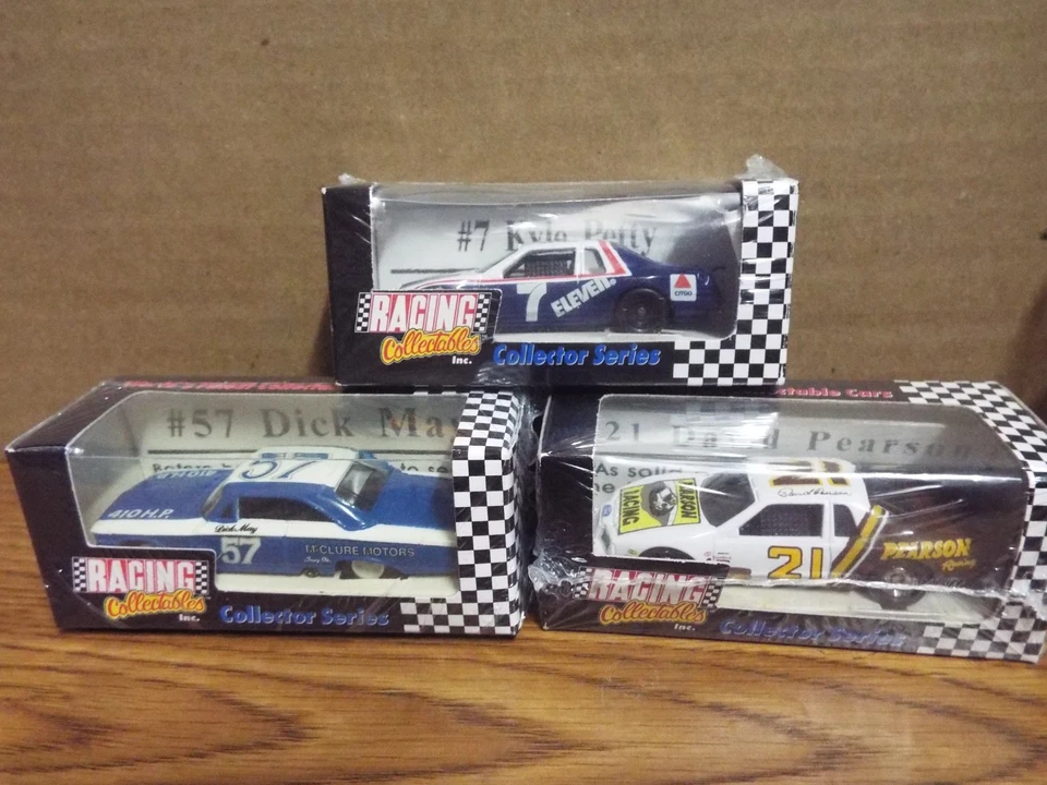RCCA Vntg Nascar 3 car lot Petty / Pearson / May 1/64 Collector Series - Image 1 of 2
