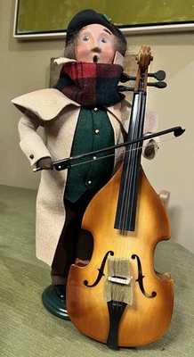 Byers Choice Caroler Man With Bass Violin 14” Christmas  - Image 1 of 4