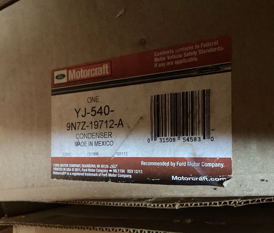 Nuevo condensador de CA Ford Fusion Lincoln MKZ Mercury 9N7Z19712A YJ-540 9N7Z-19712-A Foto 1 de 1