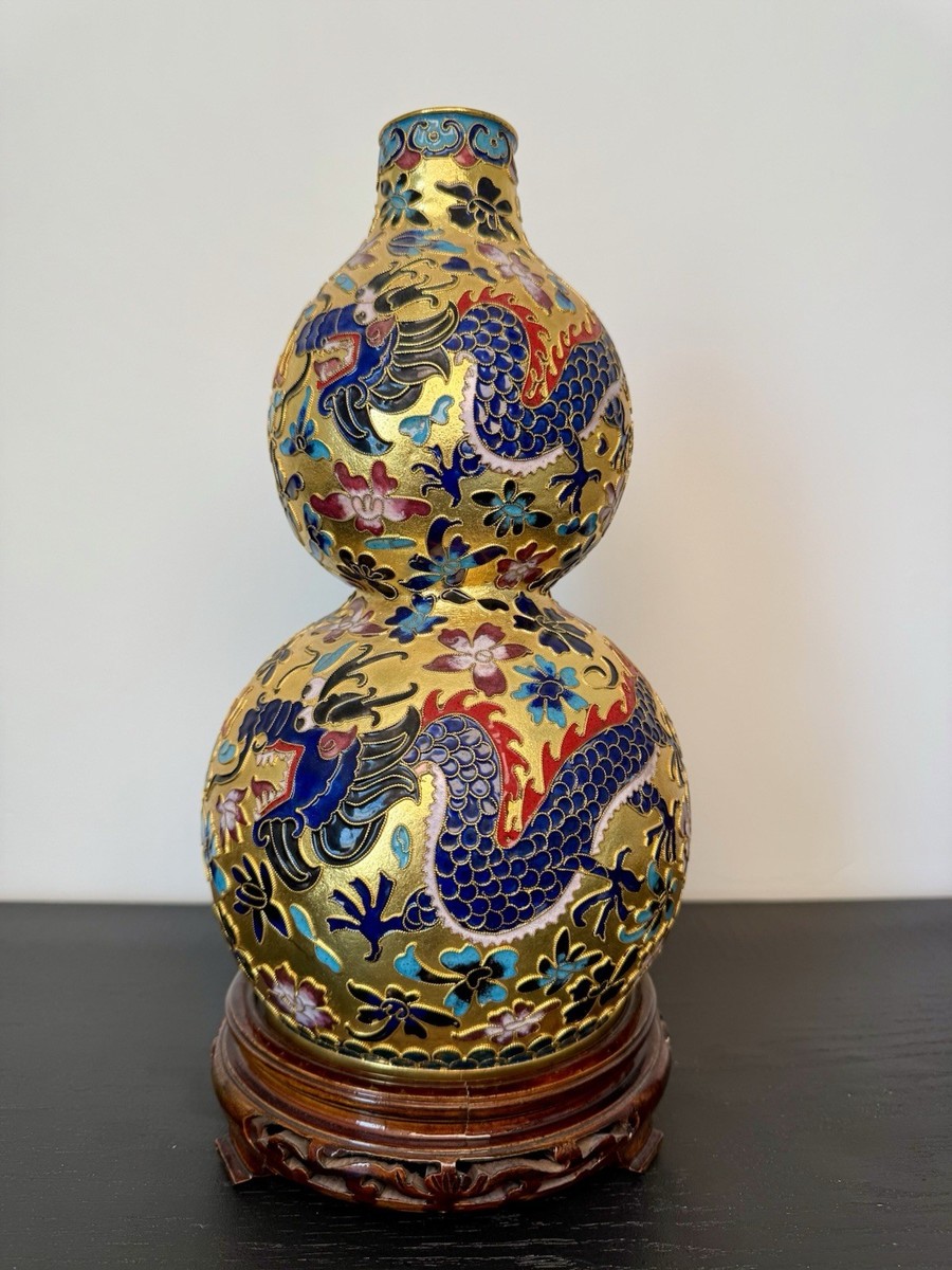 萌】中国美術 古銅青銅 花鳥文 花瓶 桐箱付 古玩 VHGW