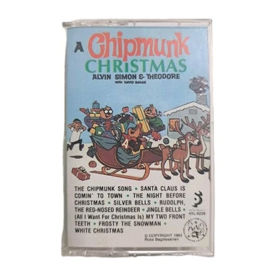  A Chipmunk Christmas Cassette Tape 1985 Holiday Music Songs Classic Kids Party Foto 1 de 4