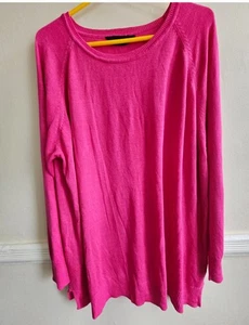 Yours Pink Long Sleeve Light Sweater Jumper Top Plus Size 22-24 - Picture 1 of 14