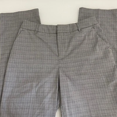 Nine West Women's Barely Bootcut Gray Plaid Mid Rise Career Pants Size 4 NEW - Image 1 of 4