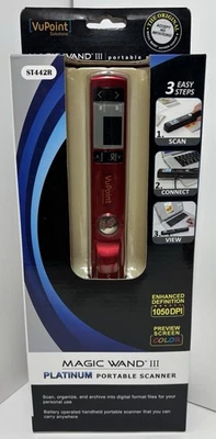 VuPoint Solutions MAGIC WAND III PLATINUM PORTABLE SCANNER COLOR 1050DPI ST442R - Image 1 of 2