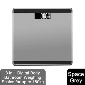 Digital Bathroom Scales 180KG Body Weight Weighing Scale LCD Electronic Clear - Picture 1 of 10