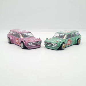 MINI GT KAIDO HOUSE DATSUN 510 WAGON HANAMI V1 PINK KHMG012 & V2 GREEN KHMG013 - Picture 1 of 9