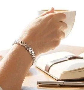 925 Sterlingsilber 5 mm Mesh Gliederkette Armband Damen 7 Zoll - Bild 1 von 9