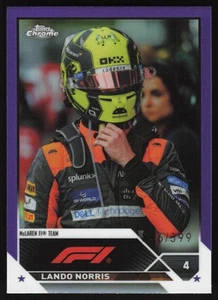 Lando Norris 246/399 - PURPLE REFRACTOR - 28 - 2023 Topps Chrome F1 - Picture 1 of 3