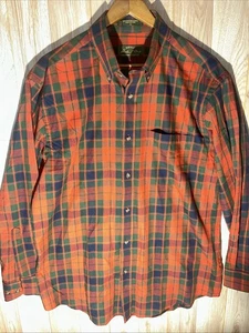 Orvis Signature Men’s Large Cotton Wool Blend Red Green Plaid Lumberjack - Picture 1 of 7