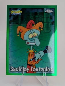 2025 Topps Chrome SpongeBob Squidley Tentacles #122 Kelp Green Refractor - Bild 1 von 2