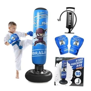 Kids Punching Bag Set, Inflatable Boxing Bag Toy with Instant Bounce Back, - Picture 1 of 7
