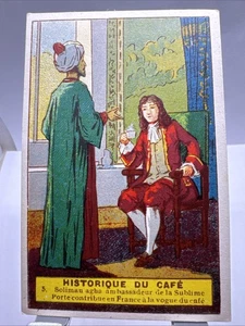 Vintage French STANDARD CHOCOLATE CAFETIÈRE Victorian Trade Card - Picture 1 of 2