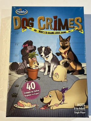 DOG CRIMES WHO’S TO BLAME LOGIC GAME NEW SEALED THINKFUN BOARD GAME CHRISTMAS - Image 1 of 4