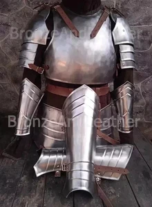 Disfraz de Caballero Medieval Usable Juego de Rol Conjunto de Armadura Mejor para Vestido de Halloween - Imagen 1 de 6