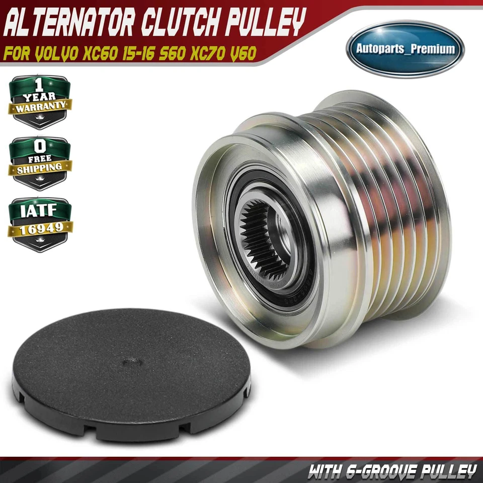 Polea embrague alternador para Ford Escape 05-07 Focus Mazda Tribute 6 ranuras CW Foto 1 de 4