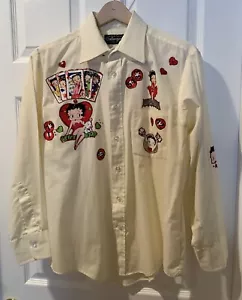 Betty Boop Gambling Bingo Cards Hand Painted Vintage Shirt 16 32 L Large - Picture 1 of 19