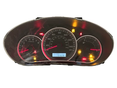 Cuadro de instrumentos velocímetro 09 Subaru Impreza panel de instrumentos medidores 133.091 millas Foto 1 de 3