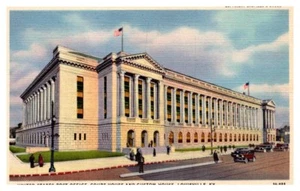 Vereinigte Staaten Post Amt Gericht Haus Zollhaus Louisville Kentucky Leinen Pos - Bild 1 von 2