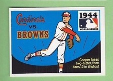 1971 Fleer LAUGHLIN WORLD SERIES 1944 Cardinals v. Browns  #42 BLACK BACK NRMT