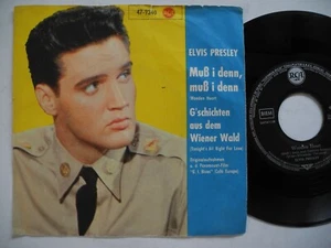 ELVIS PRESLEY Muss i denn (Wooden Heart) 45 7" single 1961 Germany 47-9340 VG+ - Bild 1 von 2
