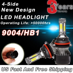 For Ford Chevrolet Escort Taurus Tracker 9004 HB1 Hi/lo Beam Car LED Headlight - Picture 1 of 12