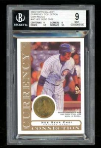 2003 Topps Gallery Hee Seop Choi Coin Relic BGS 9 Cubs ES8981 - Picture 1 of 2