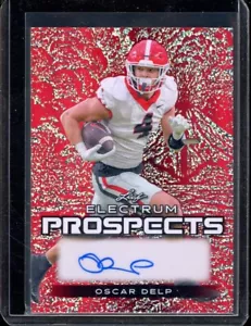 2024 Leaf Electrum Prospects Red Oscar Delp Rc Auto (2/2) - Picture 1 of 2