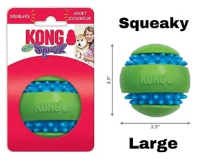KONG Squeezz Goomz Ball - (1) LG 3.0" Juguete de masticar para perros con textura mixta y chirriante - Imagen 1 de 4