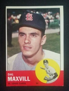 1963 Topps Baseball #49 Dal Maxvill, St. Louis Cardinals, RC, NM - Picture 1 of 2