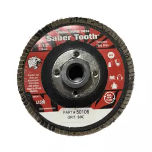 Weiler 4-1/2" x 5/8-11 Flap Disc Wheel 60 Grit Type 29 10 Pack - Picture 1 of 1