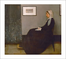 Whistler The Artist's Mother 1871 fine art print poster wall art WITH BORDER
