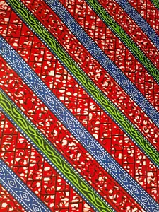 Mehrfarbiger afrikanischer Blockdruck, 6 YARDS 100 % Baumwolle, niederländischer niederländischer Souckriya. - Bild 1 von 2