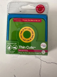 Ellison Design Sizzix Compatible Thin Cut Phrase, The Man in My Life Scrappy Cat - Picture 1 of 2